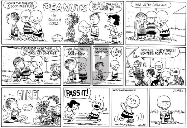 Peanuts on Sunday October 27, 1957 Comic Strip