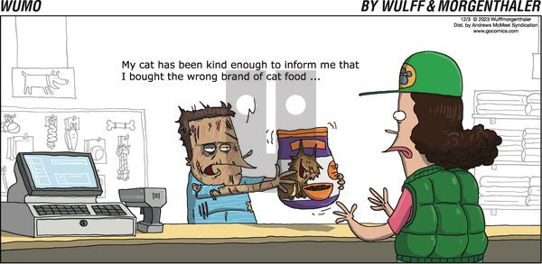 WuMo - Sunday December 3, 2023 Comic Strip