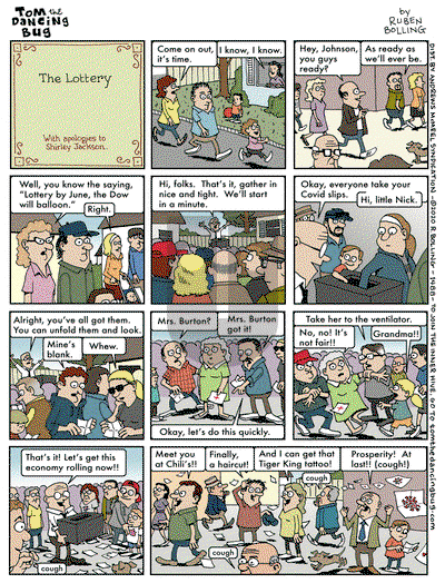 Tom the Dancing Bug on Monday May 18, 2020 Comic Strip