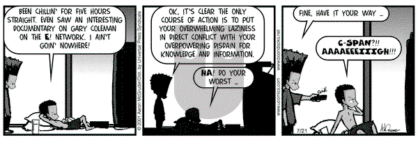 The Boondocks on Saturday July 21, 2001 Comic Strip