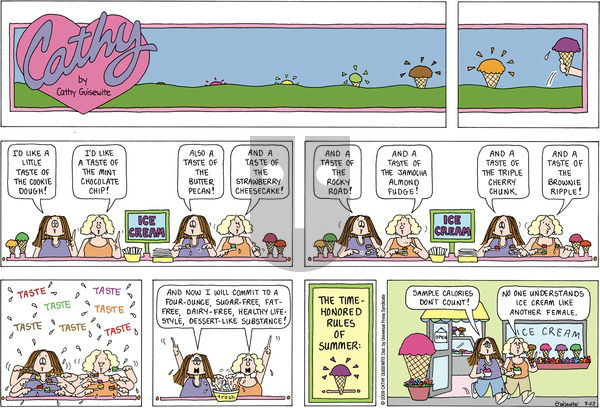 Cathy Classics on Sunday August 23, 2009 Comic Strip