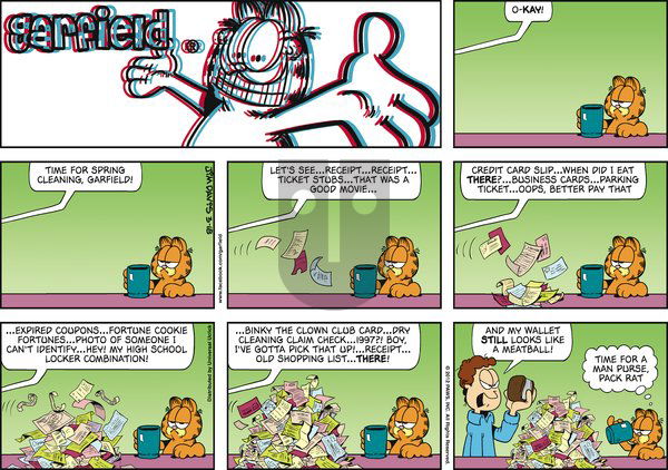 Garfield on Sunday March 18, 2012 Comic Strip