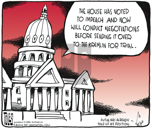 Tom Toles on Friday December 20, 2019 Comic Strip