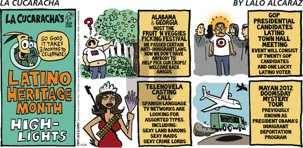 La Cucaracha on Sunday October 9, 2011 Comic Strip