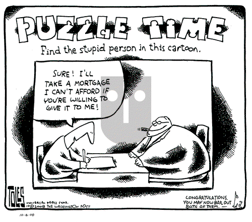 Tom Toles on Wednesday October 8, 2008 Comic Strip