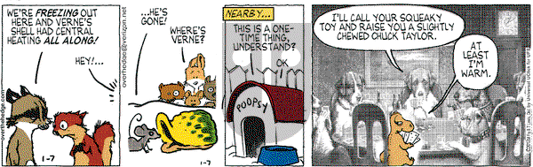 Over the Hedge on Saturday January 7, 2012 Comic Strip