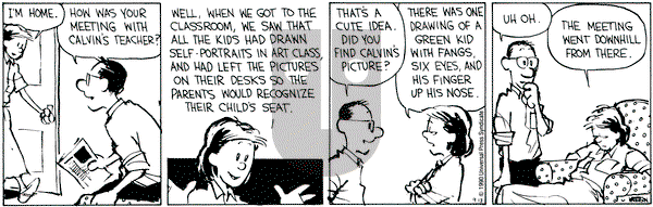 Calvin and Hobbes on Thursday September 13, 1990 Comic Strip