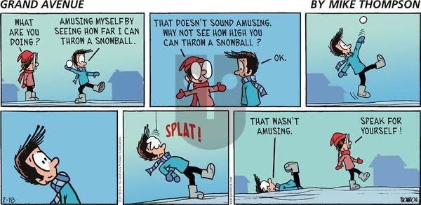 Grand Avenue on Sunday February 18, 2018 Comic Strip