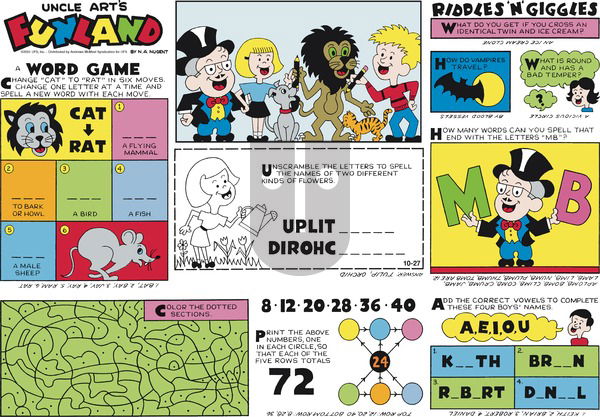 Uncle Art's Funland on Sunday October 27, 2024 Comic Strip