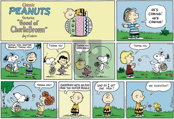 Peanuts on Sunday April 15, 2001 Comic Strip