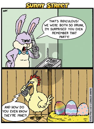 Sunny Street on Thursday April 17, 2014 Comic Strip