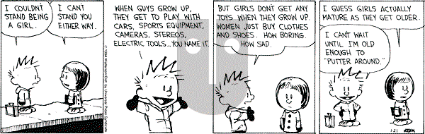 Calvin and Hobbes - Friday January 21, 1994 Comic Strip
