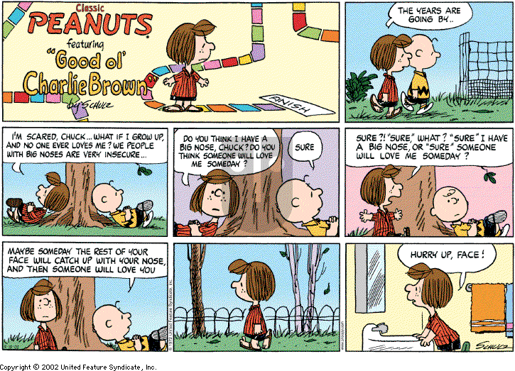 Peanuts on Sunday September 15, 2002 Comic Strip
