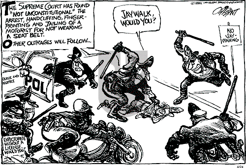 Pat Oliphant on Tuesday April 24, 2001 Comic Strip