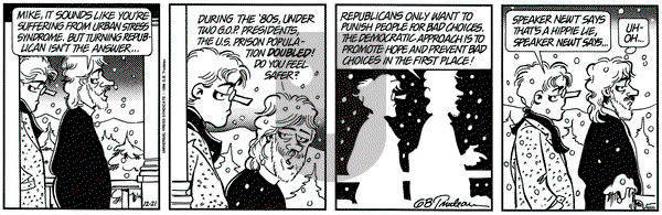 Doonesbury on Wednesday December 21, 1994 Comic Strip