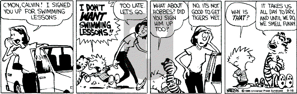 Calvin and Hobbes - Monday September 16, 1991 Comic Strip