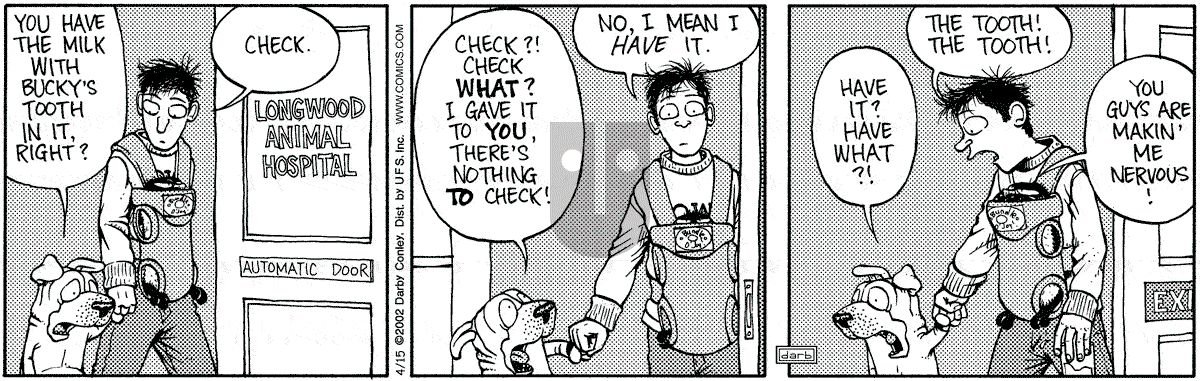Get Fuzzy - Monday April 15, 2002 Comic Strip