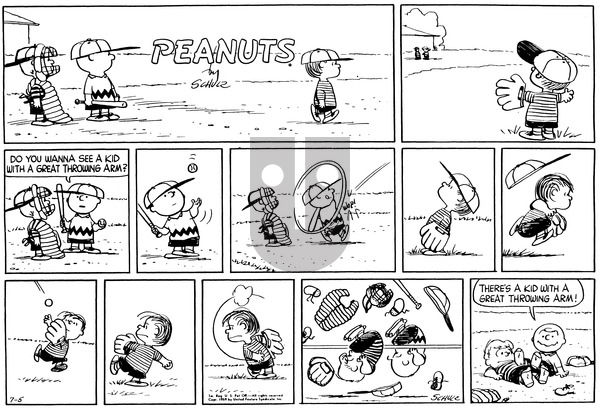 Peanuts on Sunday July 5, 1959 Comic Strip