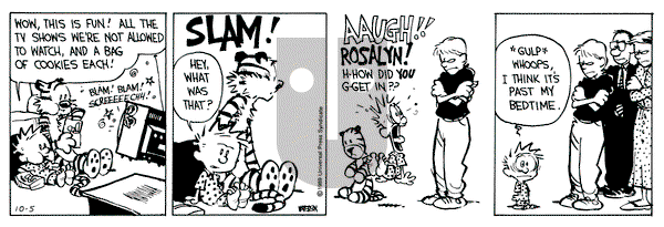 Calvin and Hobbes on Thursday October 5, 1989 Comic Strip