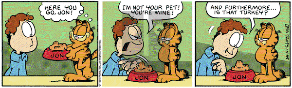 Garfield on Wednesday January 4, 1995 Comic Strip