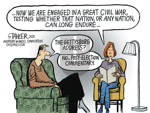 Jeff Stahler on Thursday November 5, 2020 Comic Strip