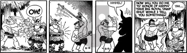 Alley Oop on Thursday August 19, 1954 Comic Strip