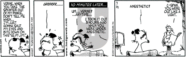 Over the Hedge on Thursday July 19, 2001 Comic Strip
