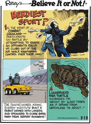Ripley's Believe It or Not on Friday May 18, 2012 Comic Strip