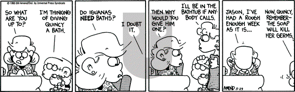 FoxTrot on Saturday May 29, 1993 Comic Strip