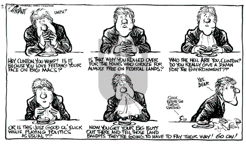 Pat Oliphant on Thursday April 1, 1993 Comic Strip