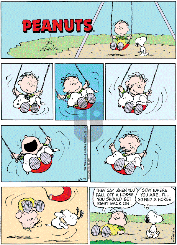 Peanuts - Sunday August 10, 1997 Comic Strip