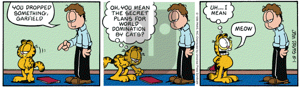 Garfield on Wednesday May 1, 1996 Comic Strip