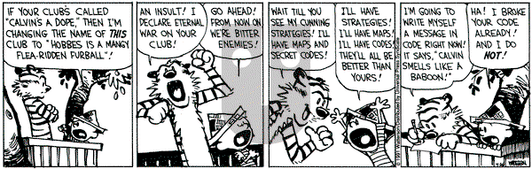 Calvin and Hobbes on Friday April 26, 1991 Comic Strip