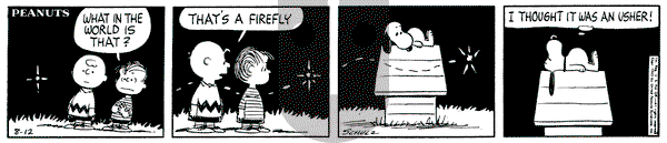 Peanuts on Monday August 12, 1963 Comic Strip