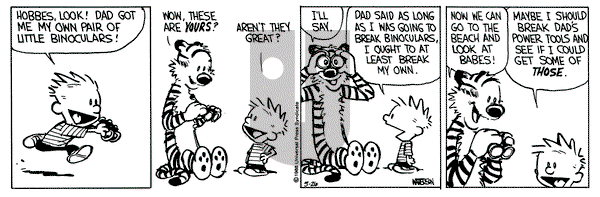 Calvin and Hobbes on Thursday May 26, 1988 Comic Strip