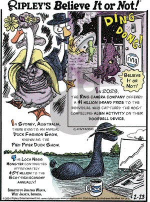 Ripley's Believe It or Not - Friday February 23, 2024 Comic Strip