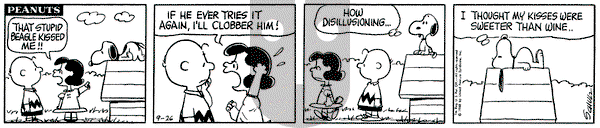 Peanuts on Thursday September 26, 1968 Comic Strip
