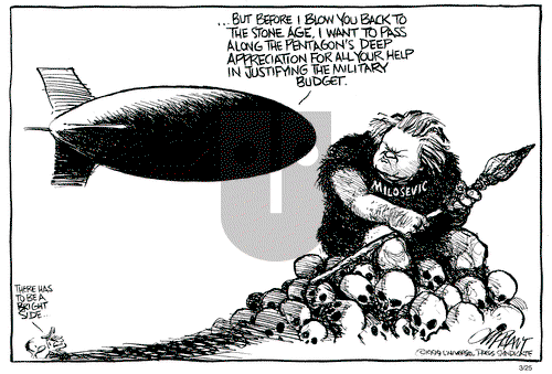 Pat Oliphant on Thursday March 25, 1999 Comic Strip