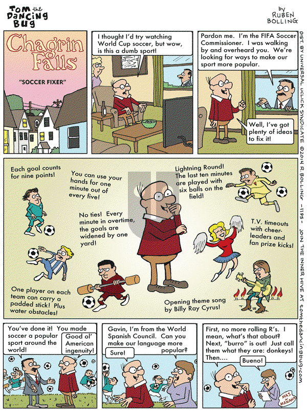 Tom the Dancing Bug on Friday July 4, 2014 Comic Strip