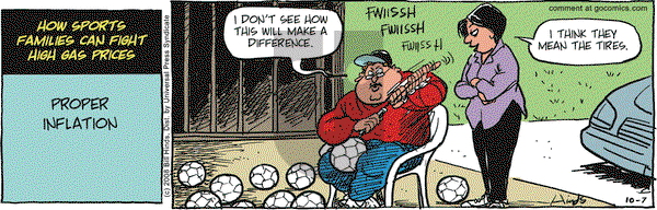 Cleats on Tuesday October 7, 2008 Comic Strip