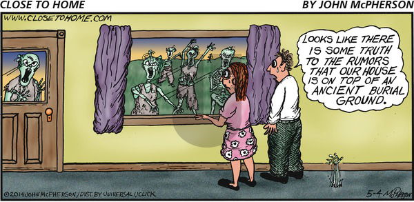 Close to Home on Sunday May 4, 2014 Comic Strip