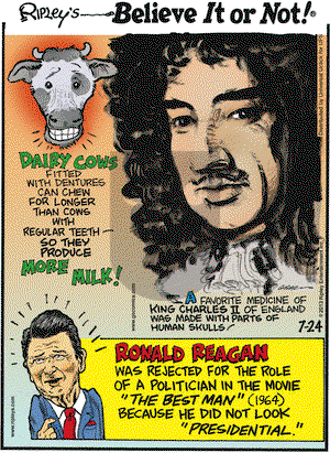 Ripley's Believe It or Not on Wednesday July 24, 2013 Comic Strip