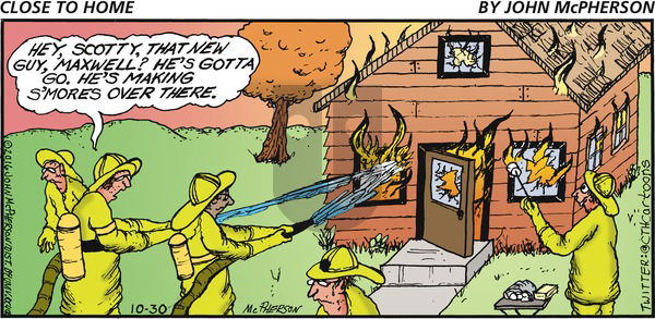 Close to Home on Sunday October 30, 2016 Comic Strip