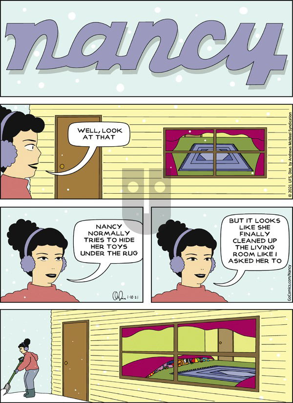 Nancy on Sunday January 10, 2021 Comic Strip
