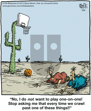 In the Bleachers - Monday April 2, 2012 Comic Strip