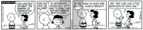 Peanuts on Thursday July 18, 1963 Comic Strip