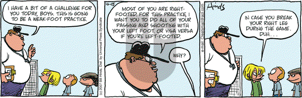 Cleats on Monday October 15, 2007 Comic Strip