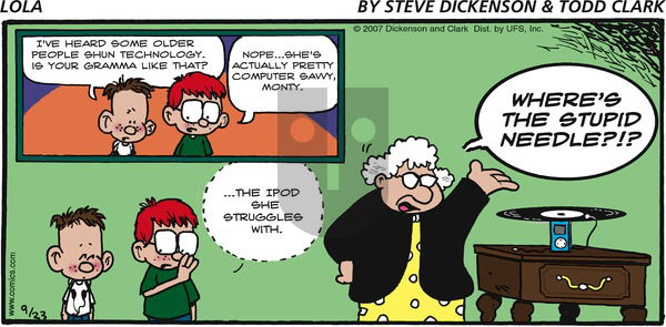 Lola on Sunday September 23, 2007 Comic Strip