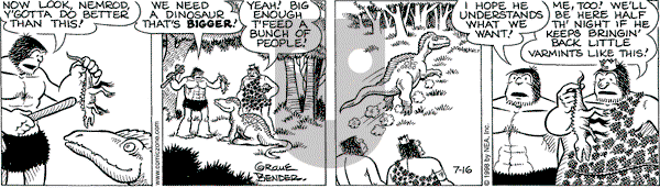 Alley Oop on Thursday July 16, 1998 Comic Strip