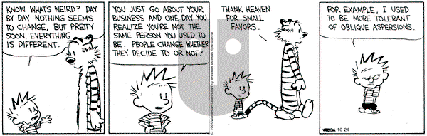 Calvin and Hobbes on Friday October 24, 2025 Comic Strip